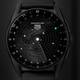 A close-up of the Tag Heuer Connected Caliber E4 smartwatch's bezel-less screen.